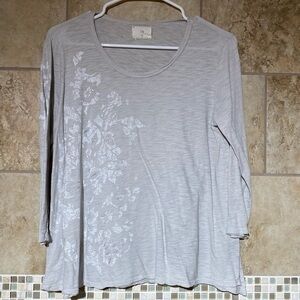 Anthropologie T.La Naturist Printed Long Sleeve S